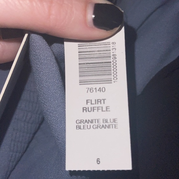 Sunday Best Flirt Ruffle Granite Blue Jumpsuit Size 6 from Aritzia - Picture 7 of 7